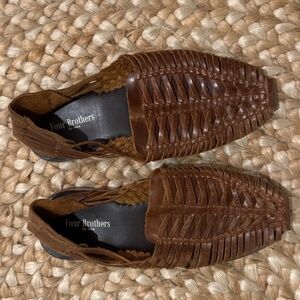 Four Brothers Tan Leather Fisherman Sandals size 8